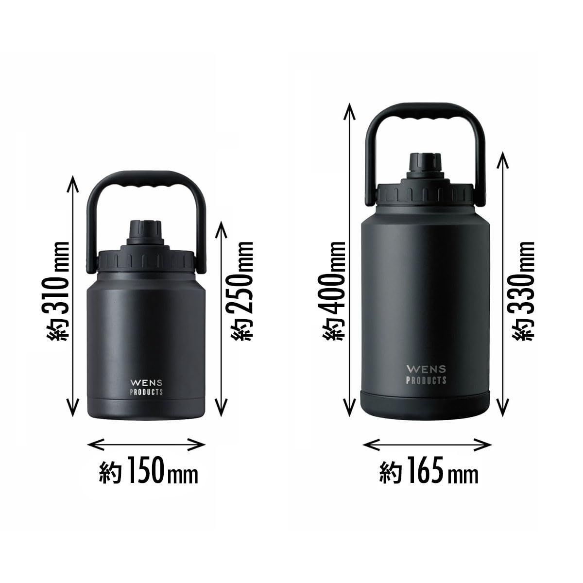 新着商品】アトラス アイスコンテナ ウォータージャグ 1.9L 保冷 真空断熱 ステンレス アウトドア キャンプ 氷 持ち運び 氷入れ ボトル タンク  長時間 溶けない 大容量 水筒 広口 ハンドル付き キズ付きにくい ワイドジャグ カーキ ウェンズプロダク