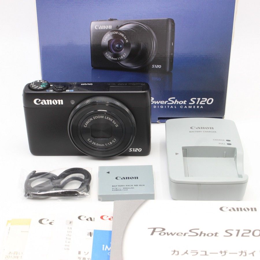 美品】CANON PowerShot S120 ブラック コンパクトデジタルカメラ 美品】CANON PowerShot S120 ブラック コンパクトデジタルカメラ