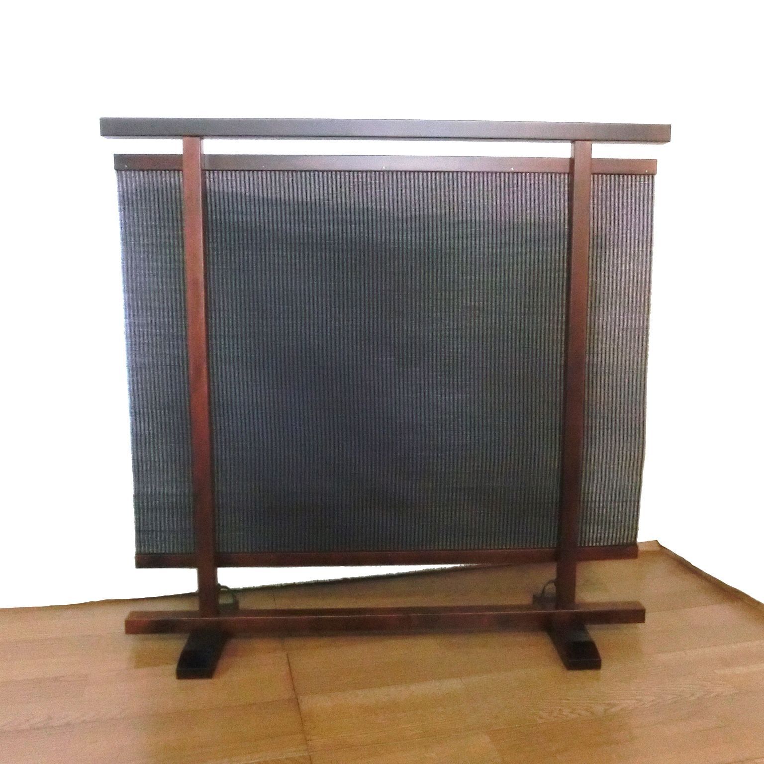 竹製 衝立 ブラック パーテーションW106.5H116