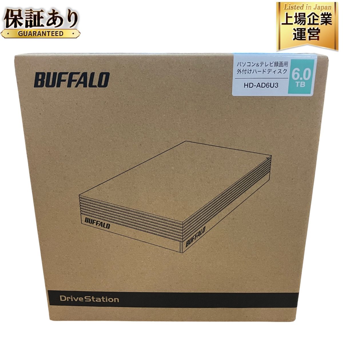 BUFFALO 外付けハードディスク 6TB HD-AD6U3 バッファロー 外付けHDD 未使用 B9304580 - メルカリ