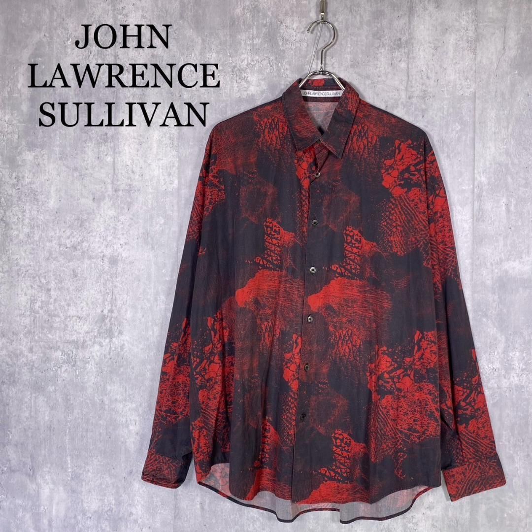 ジョンローレンスサリバン 46 プリンテッドコットンオーバーサイズシャツ