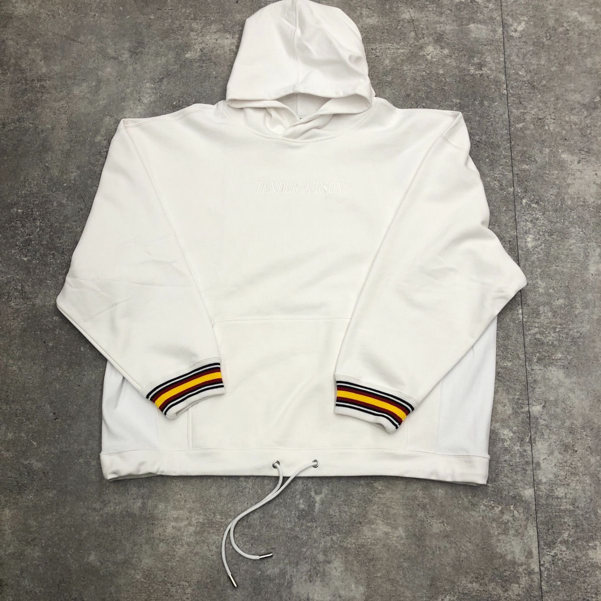 TENDER PERSON テンダーパーソン 22SS Standard Hoodie フーディ パーカー バックプリント プルオーバー サイズ2  刺繍 ロゴ ビッグシルエット 白 WHITE ホワイト - メルカリ