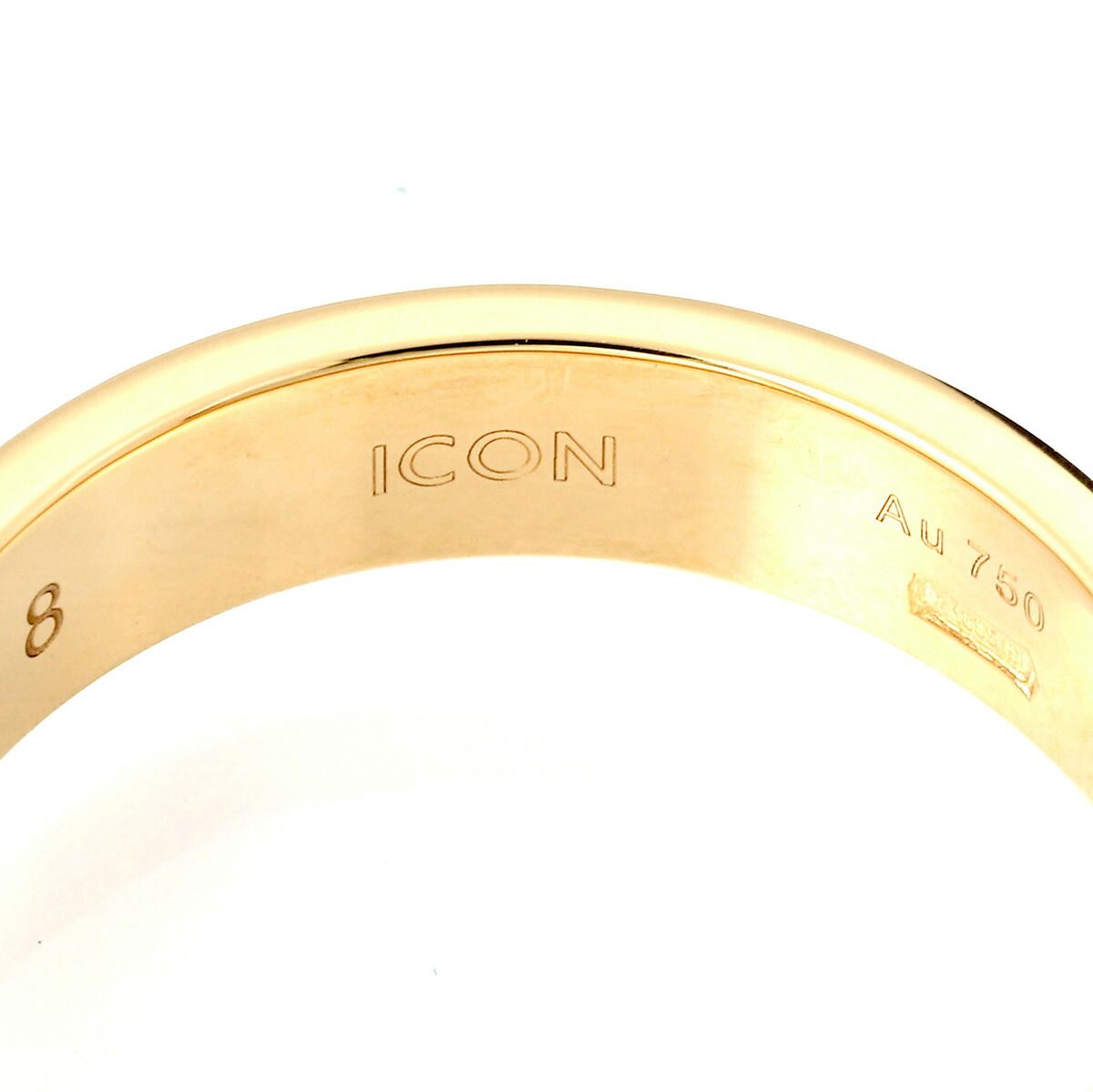 グッチ アイコン リング 指輪 K18 8号 GUCCI 中古 プレラブド 返品OK 