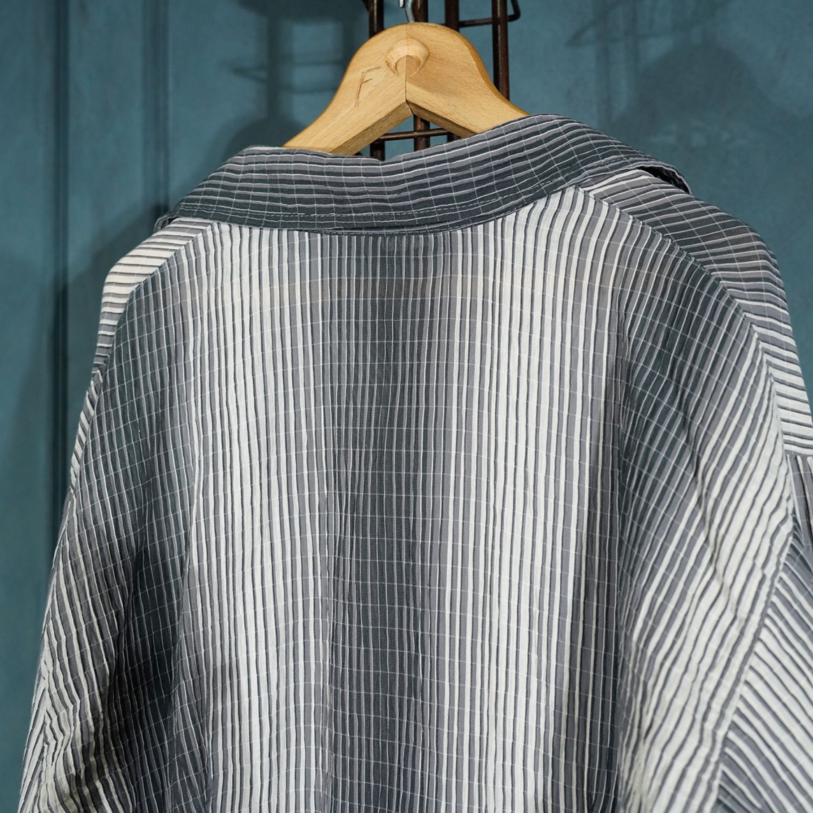 USA VINTAGE GRADATION PATTERNED DESIGN SHEER SHIRT/アメリカ古着 