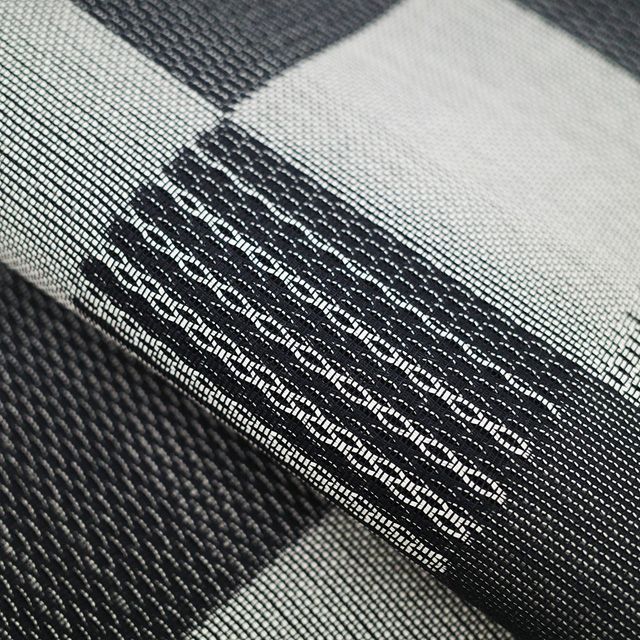 新古品】 夏物 名古屋帯 未使用 正絹 八寸 全通 黒 グレー 変わり市松  