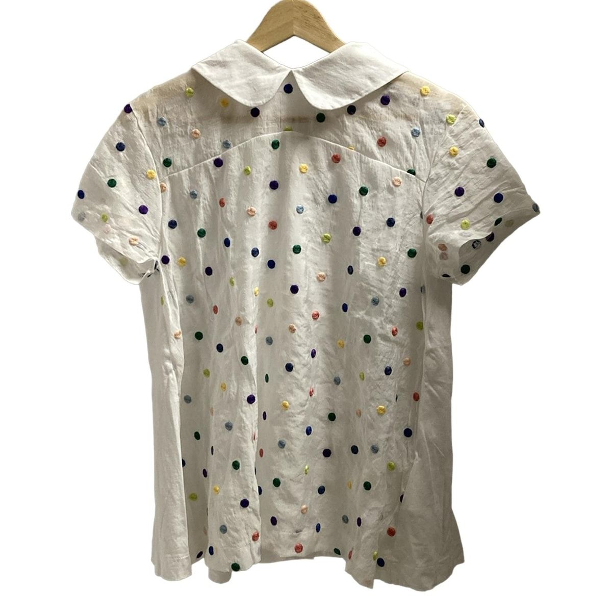 トリココムデギャルソン 後ろボタン ドット ブラウス tricot COMMEdesGARCONS(トリココムデギャルソン) 半袖シャツ
