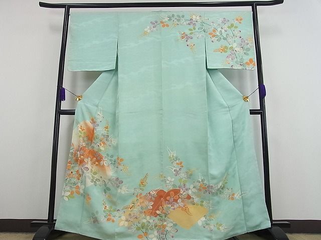 平和屋本店□極上 創業130年 江戸染繍友禅 大彦 九寸 