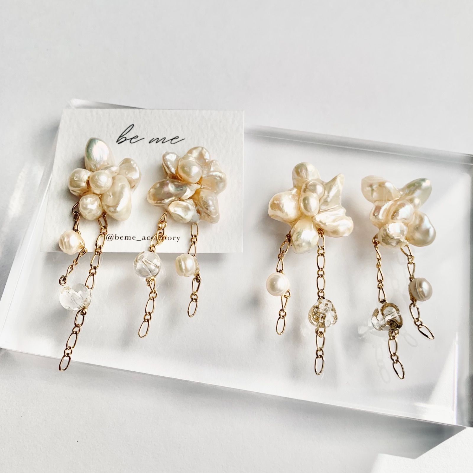 006 アクリル 大ぶり フラワー ピアス イヤリング ハンドメイド 楽天市場】イヤリング ピアス 大ぶり アクリルフラワー 花