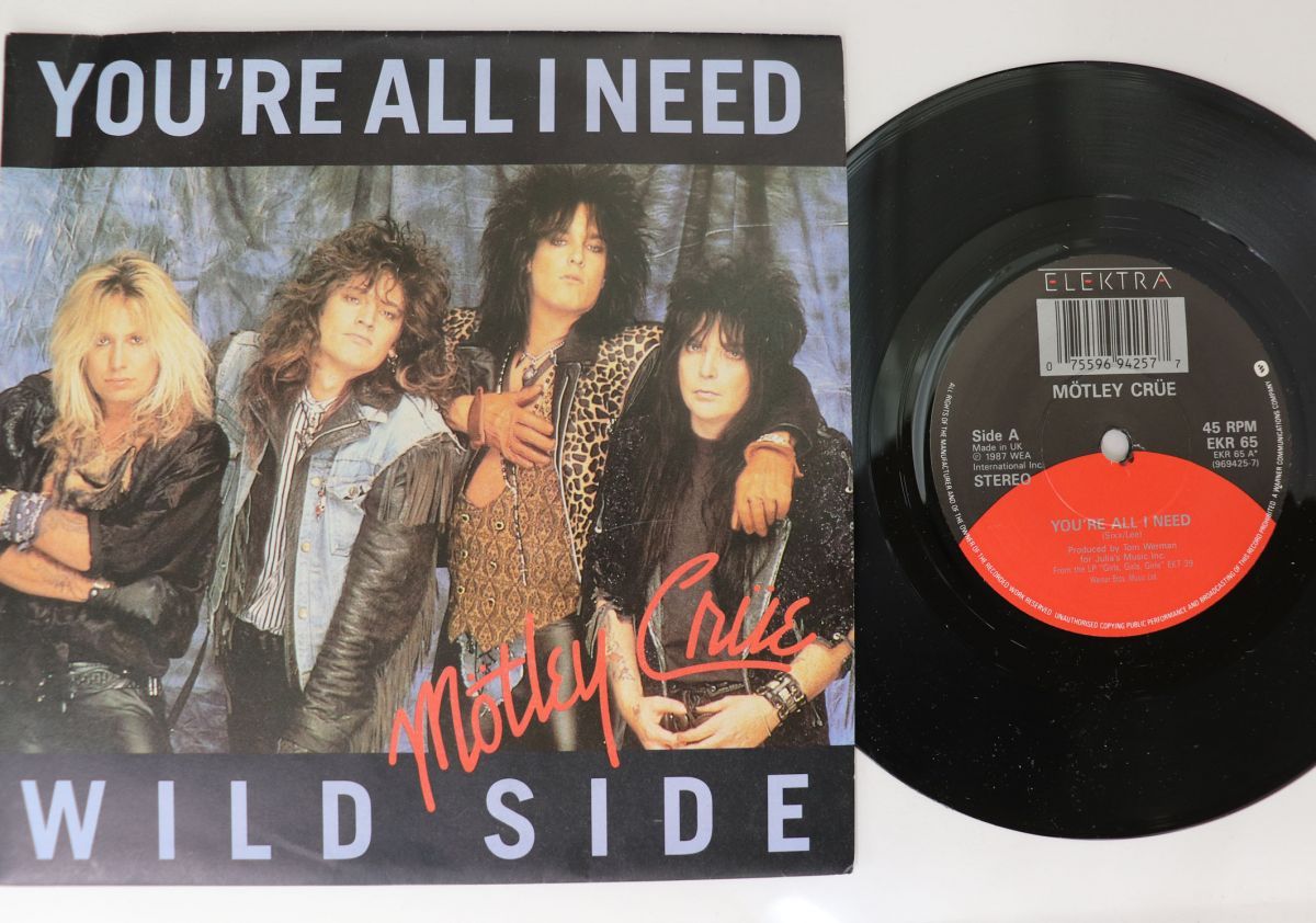英7” Motley Crue Youre All I Need / Wild Side EKR65 ELEKTRA /00080 - メルカリ