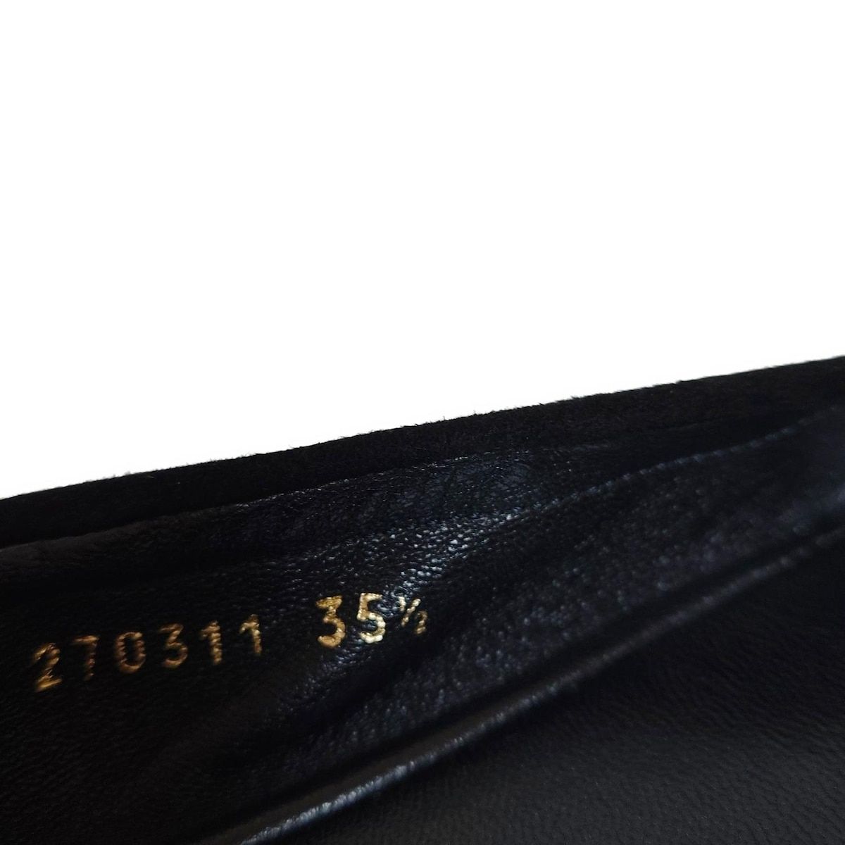 GUCCI(グッチ) フラットシューズ 35 1/2 レディース - 黒 ホース