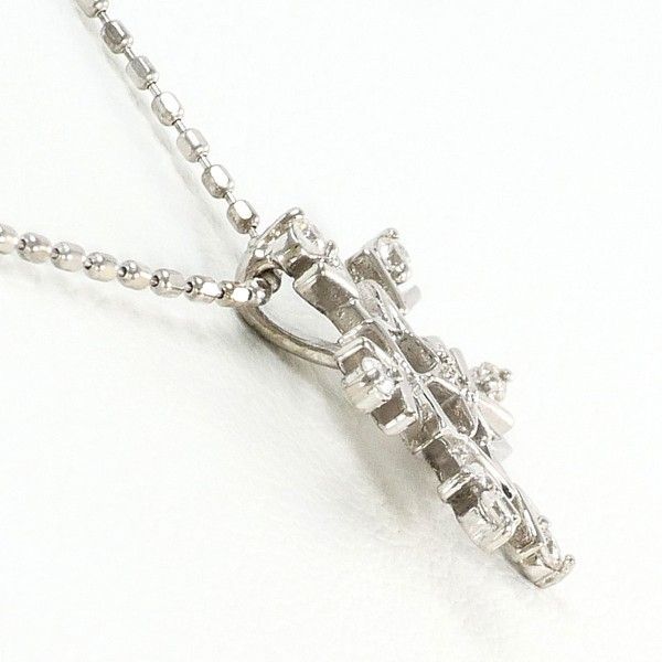 K18WG ネックレス necklace ダイヤ 0.07 総重量約1.9g 約40cm