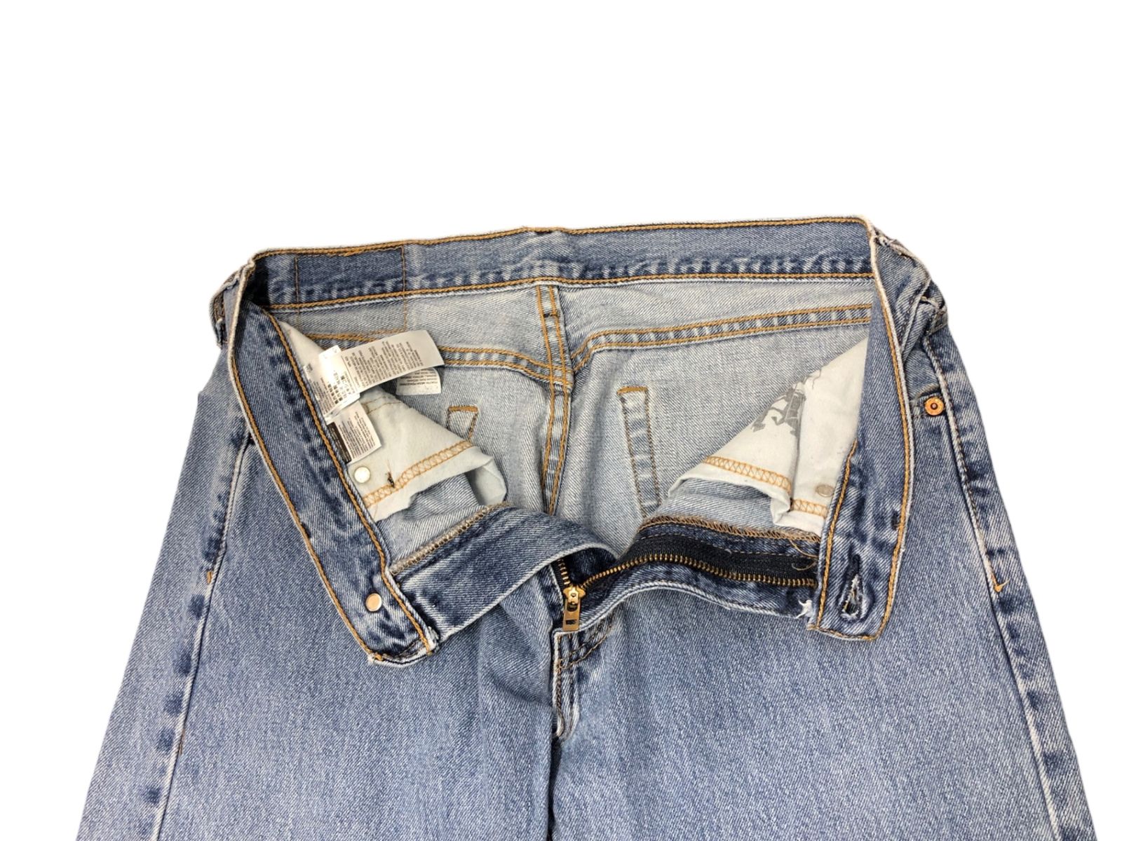 リーバイス 505 ストレートデニム W32 L32 メキシコ製 00s メキシコ製 Levi'sリーバイス 505 ブリーチ飛び ブラック