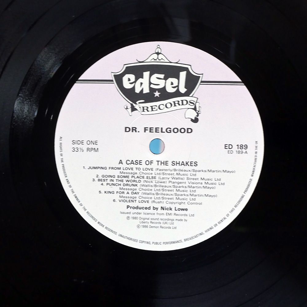 英 UK盤 DR FEELGOOD/A CASE OF THE SHAKES/EDSEL ED189 LP