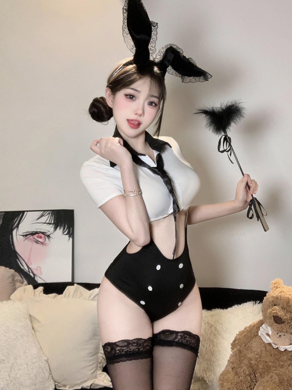 新品 [WhimsiNova] バニーガール セクシー コスプレ レオタード