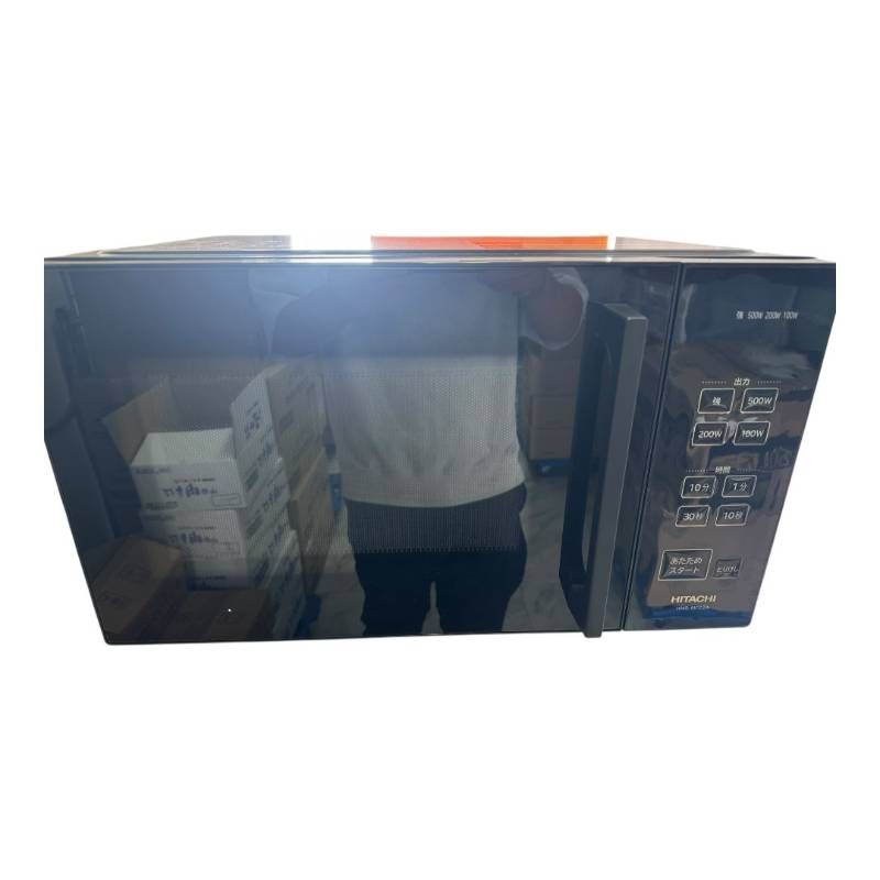日立 HITACHI 単機能 電子レンジ 22L HMR-MF22A K ブラック フラット庫内 LEDタイマー表示 50Hz 60Hz対応