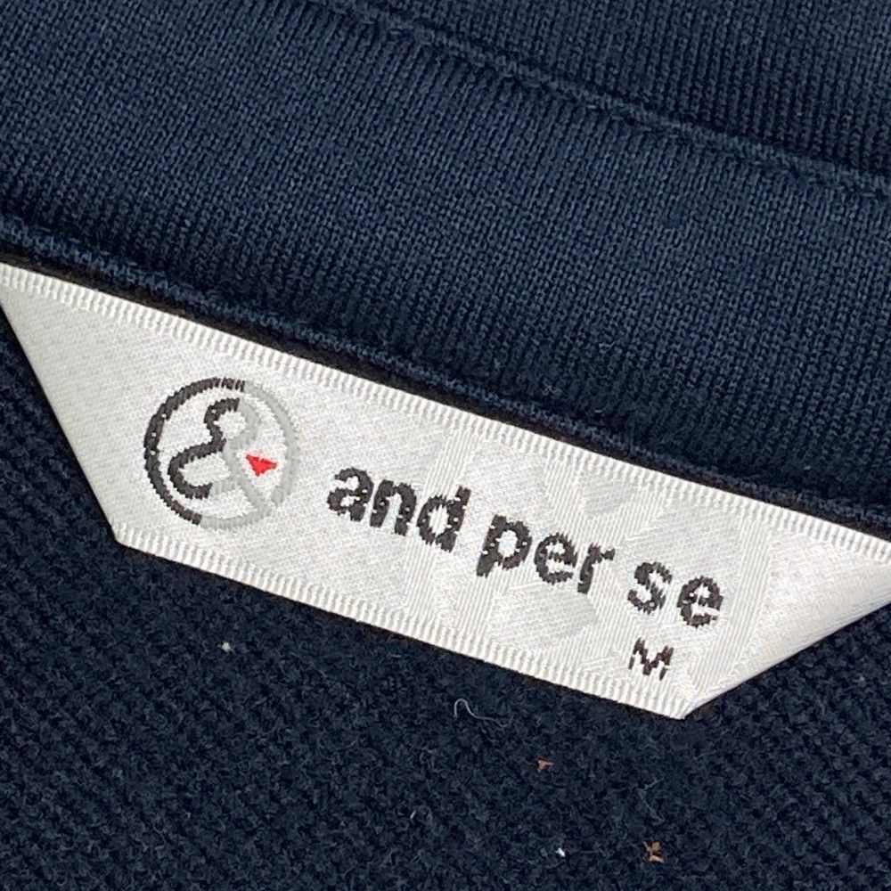 サイズ：M AND PER SE アンパスィ 長袖ジップジャケット