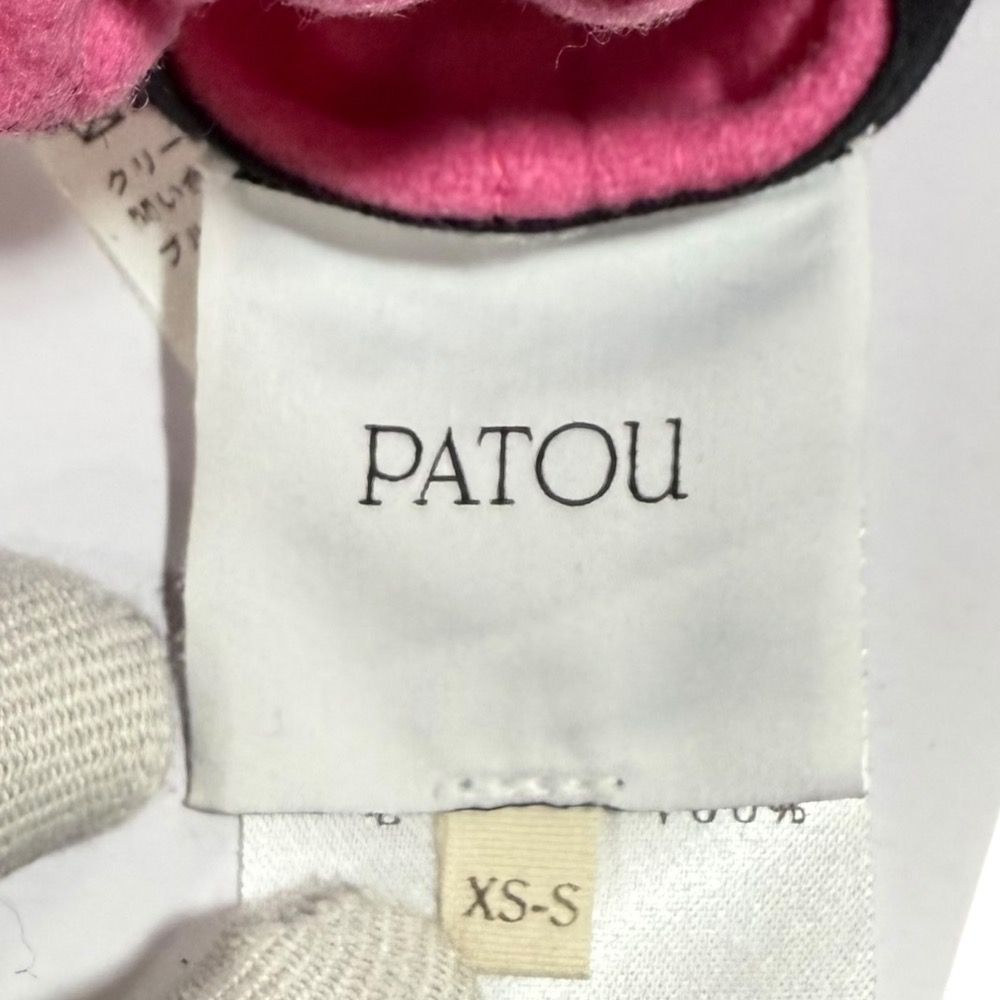 【美品】PATOU パトゥ キャップ ピンク 刺繍ロゴ ウール 国内正規品 新品同様 22AW PATOU パトゥ ロゴ刺繍 キャップ 帽子 XS-S