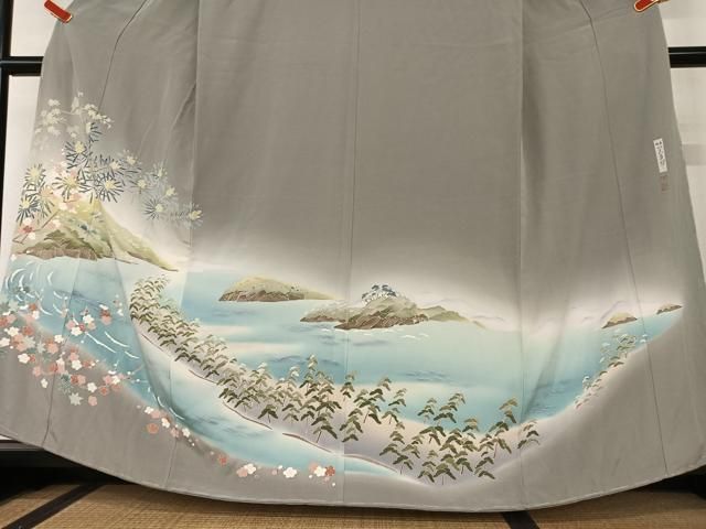 平和屋着物○加賀友禅 大誠 色留袖 風景花松梅文 暈