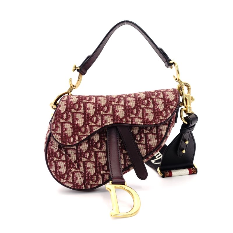 ディオール DIOR サドル ショルダーバッグ ボルドー トロッター ディオール DIOR サドル ショルダーバッグ ボルドー トロッター