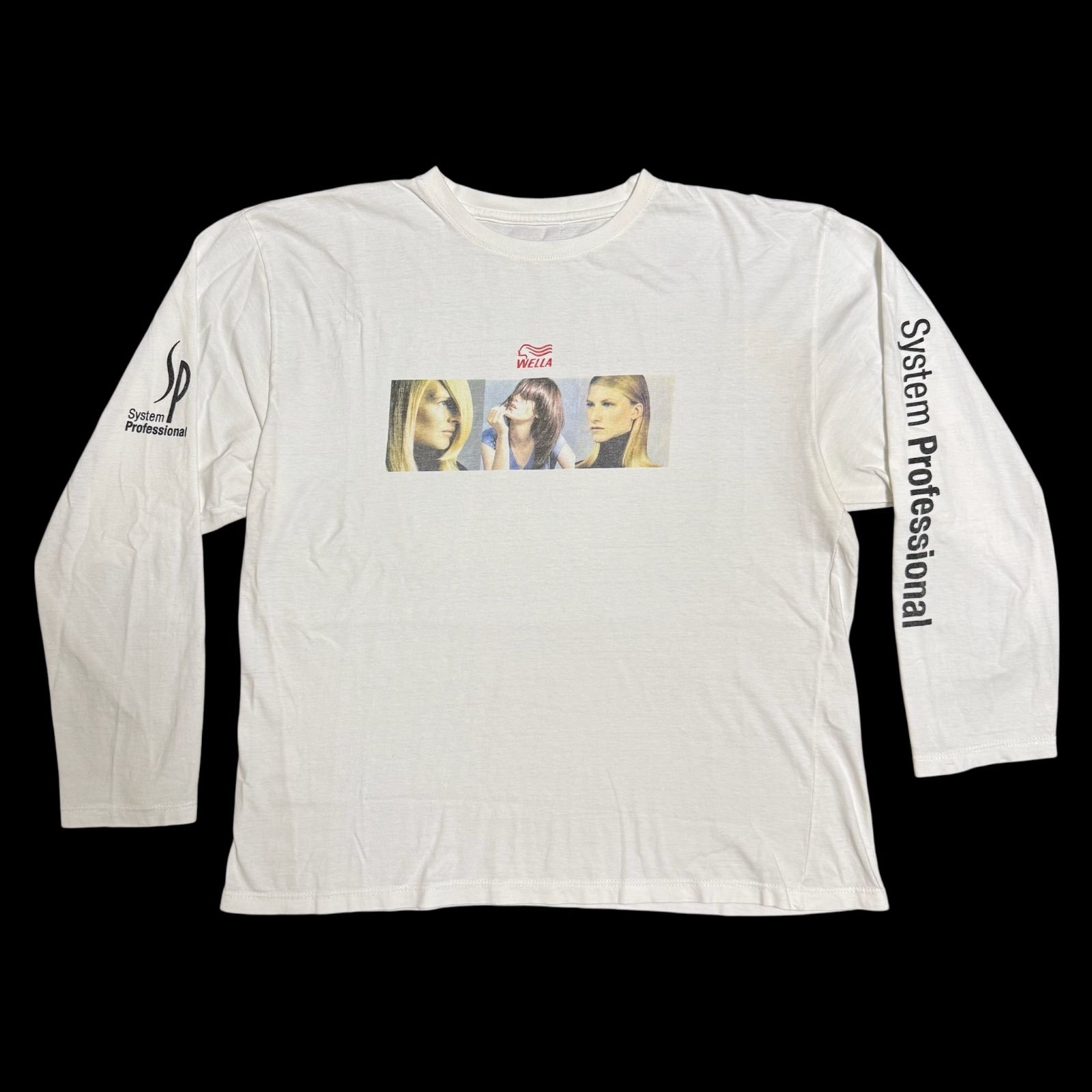 90s Wella Woman Snap Shot Photo LongSleeveTshirts フォトTシャツ 