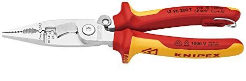 クニペックス (KNIPEX) プライヤー KNIPEX 1396-200TBK 絶縁エレクトロプライヤー 落下防止(BK) 1396-200TBK