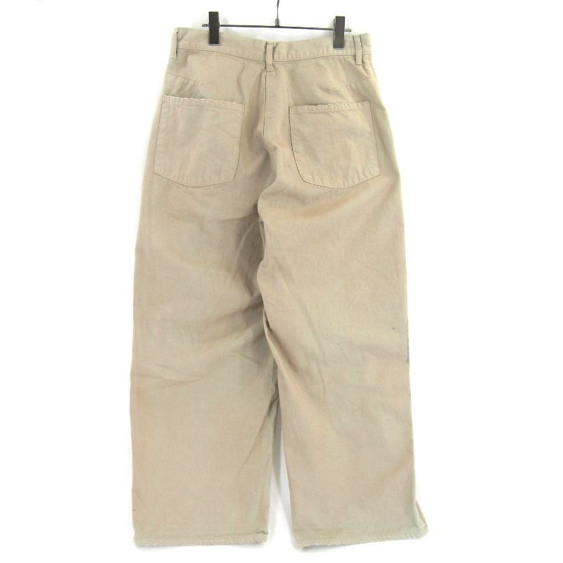 ♥ ANCELLM アンセルム スラックスパンツ ANC-PT84-A DENIM WIDE SLACKS デニム ワイド スラックス SAND 1 タグ付き 65008677