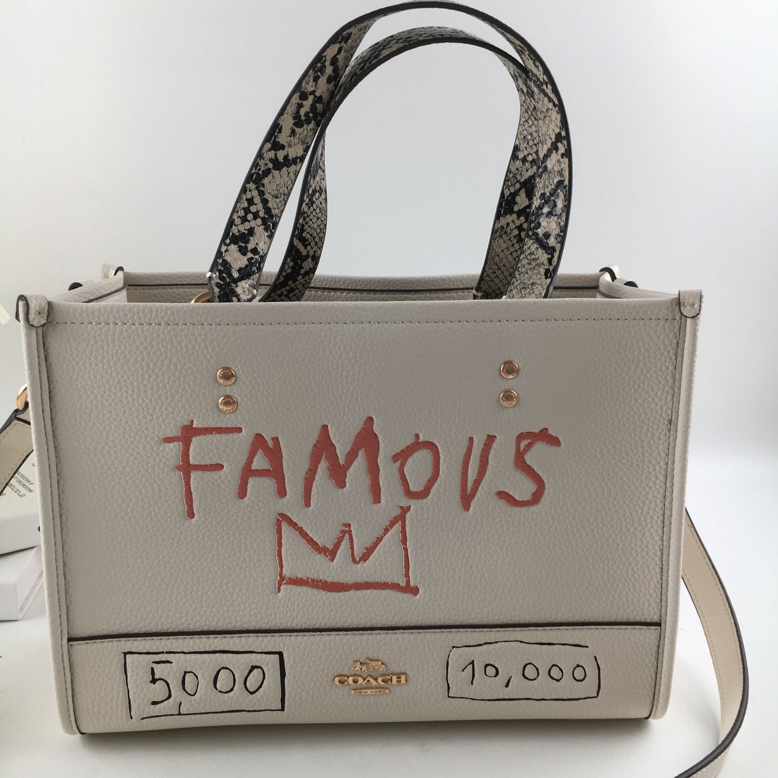 新品 COACH コーチ バスキアコラボ トートバッグ ハンドバッグ アイボリー C5660 - メルカリ