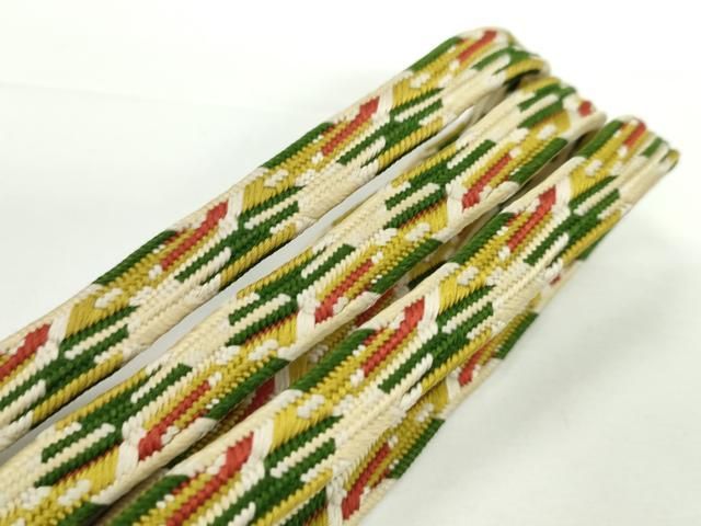 従来の 平和屋本店 上 有職組紐道明 帯締め 変り貝の口組 宮内庁御用 国立博物館御用 東京芸術大学御用 CXAA0641s5