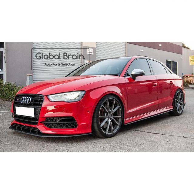 アウディ A3 8V Sライン/S3 前期 セダン サイド スカート スプリッター