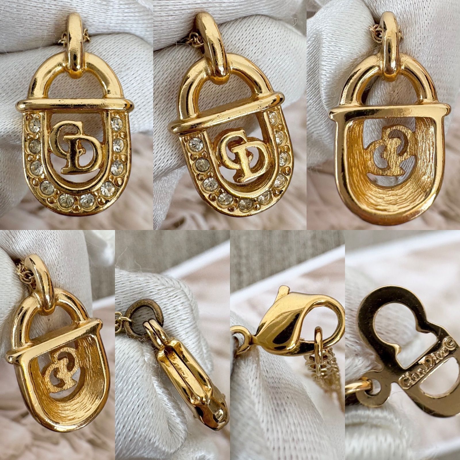 ゴールド 南京錠モチーフ ヴィンテージディオール クリスチャンディオール Christian Dior ネックレス 南京錠