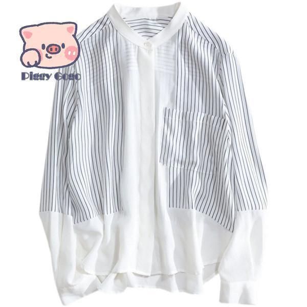 ワイシャツ レディース ブラウス シャツ 長袖 形態安定 ストライプ 仕事 フォーマル 就活 ビジネス 事務服 制服 ホワイト スーツ カジュアル