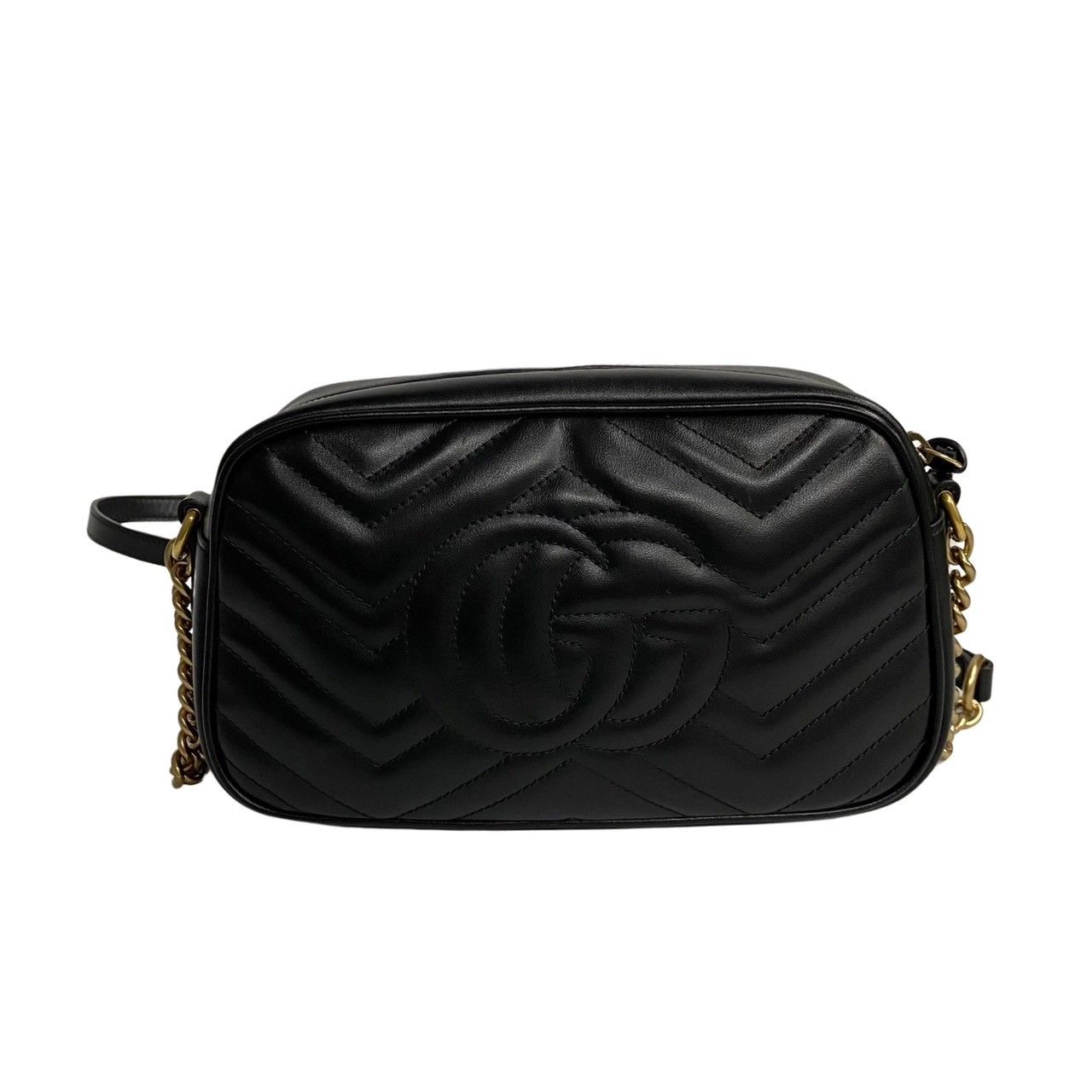 ほぼ未使用 箱袋付 GUCCI グッチ GGマーモント ロゴ 金具 レザー ほぼ未使用 箱袋付 GUCCI グッチ GGマーモント ロゴ 金具 レザー
