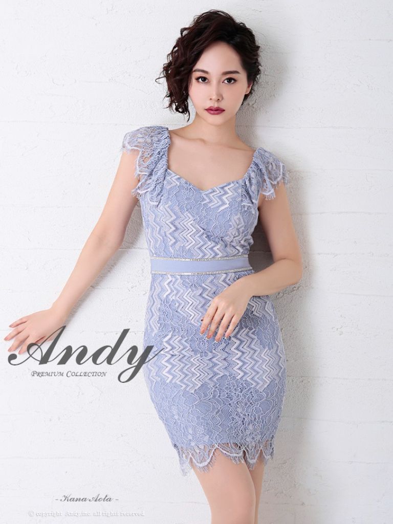 ライトグレー [AN-OK2343]【Andy/アンディ】レース/ 半袖/ タイト  