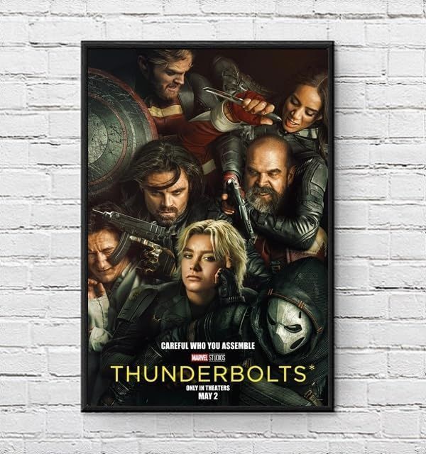 2点セット フレーム黒 映画ポスター サンダーボルツ マーベル US版 mi1 フレーム付-黒-】 映画ポスター サンダーボルツ Thunderbolts