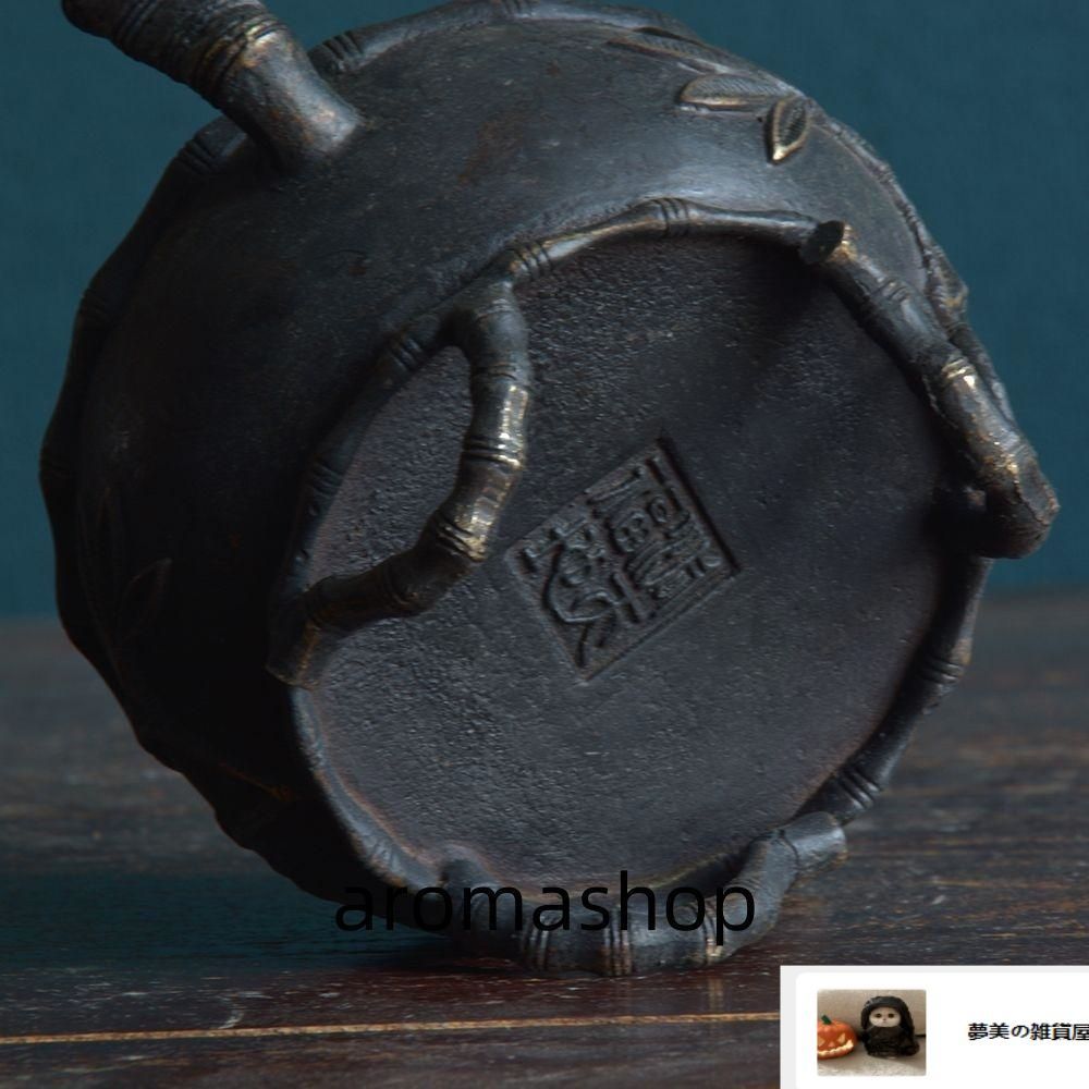 銅炉 香炉【福地洞天】 三足竹節紋香炉 宣徳炉 茶道香道具 工芸品 置物 銅炉 香炉【福地洞天】 三足竹節紋香炉 宣徳炉 茶道香道具 工芸