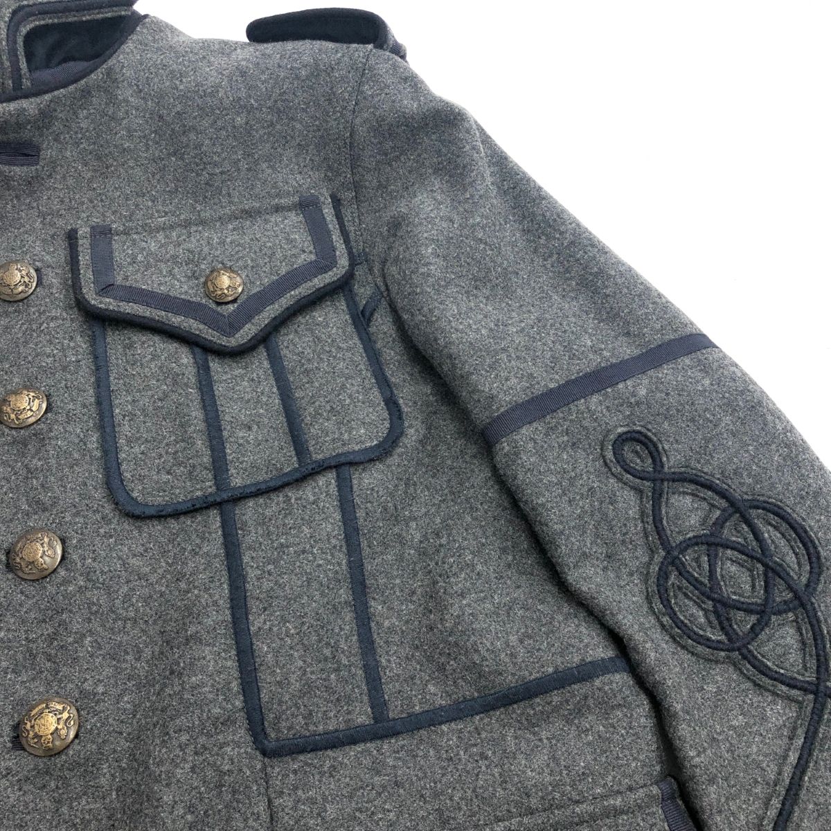 良好 D&G ドルチェ＆ガッバーナ ナポレオン ジャケット 48 グレー