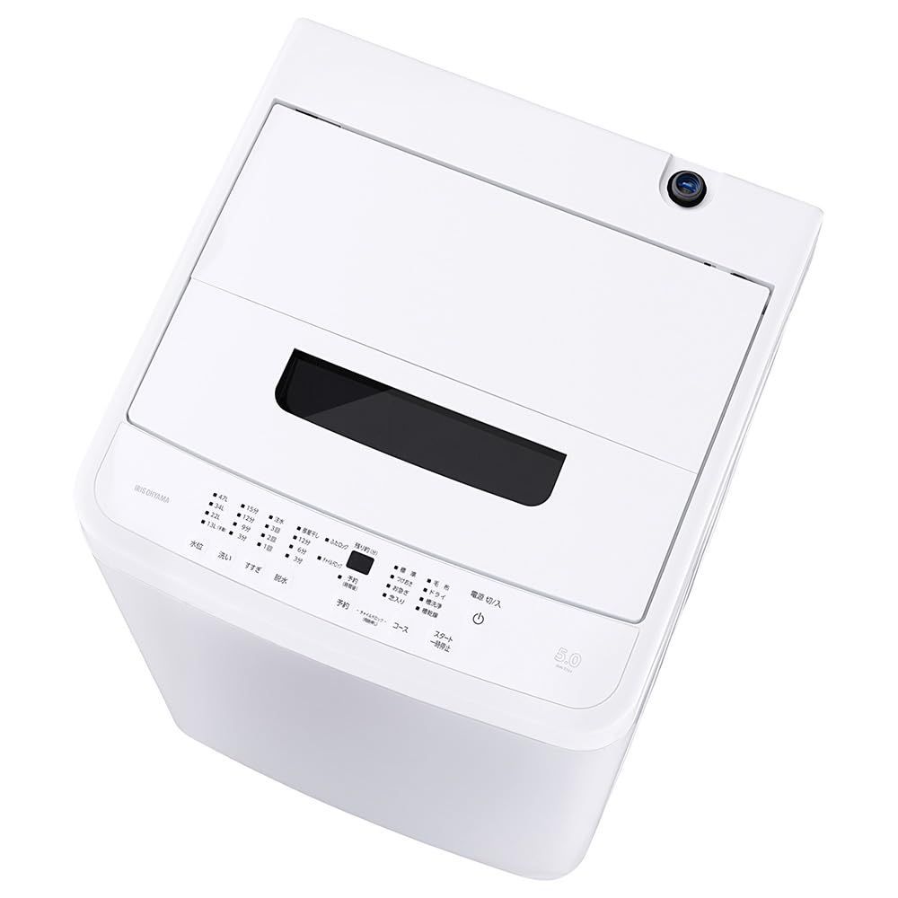 IAW-T504 ホワイト ガチ落ち大水流洗浄 5.0kg 部屋干しモード 洗濯機 新生活 アイリスオーヤマ 一人暮らし