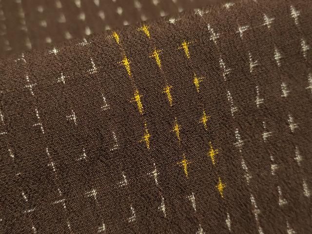 平和屋着物▽本塩沢 単衣 十字絣 正絹 逸品 DAAV3128du - メルカリ