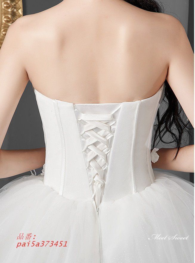 ウェディングドレス ロングドレス プリンセスラインドレス プリンセスドレス ベアトップ 二次会 ブライダル 結婚式 花嫁 ウエディングドレス 前撮り pai5a373451 MAAHADDERANG_COM