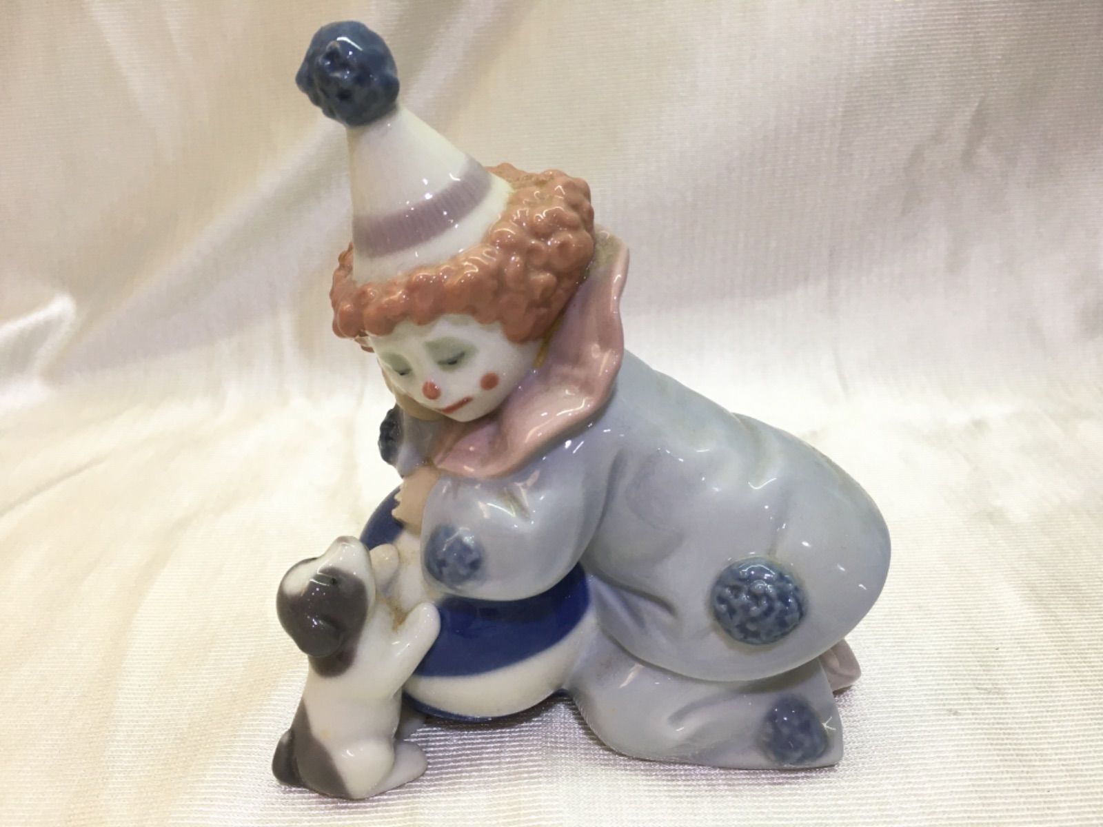 LLADRO リヤドロ 仔犬とボールを持つピエロ 陶器