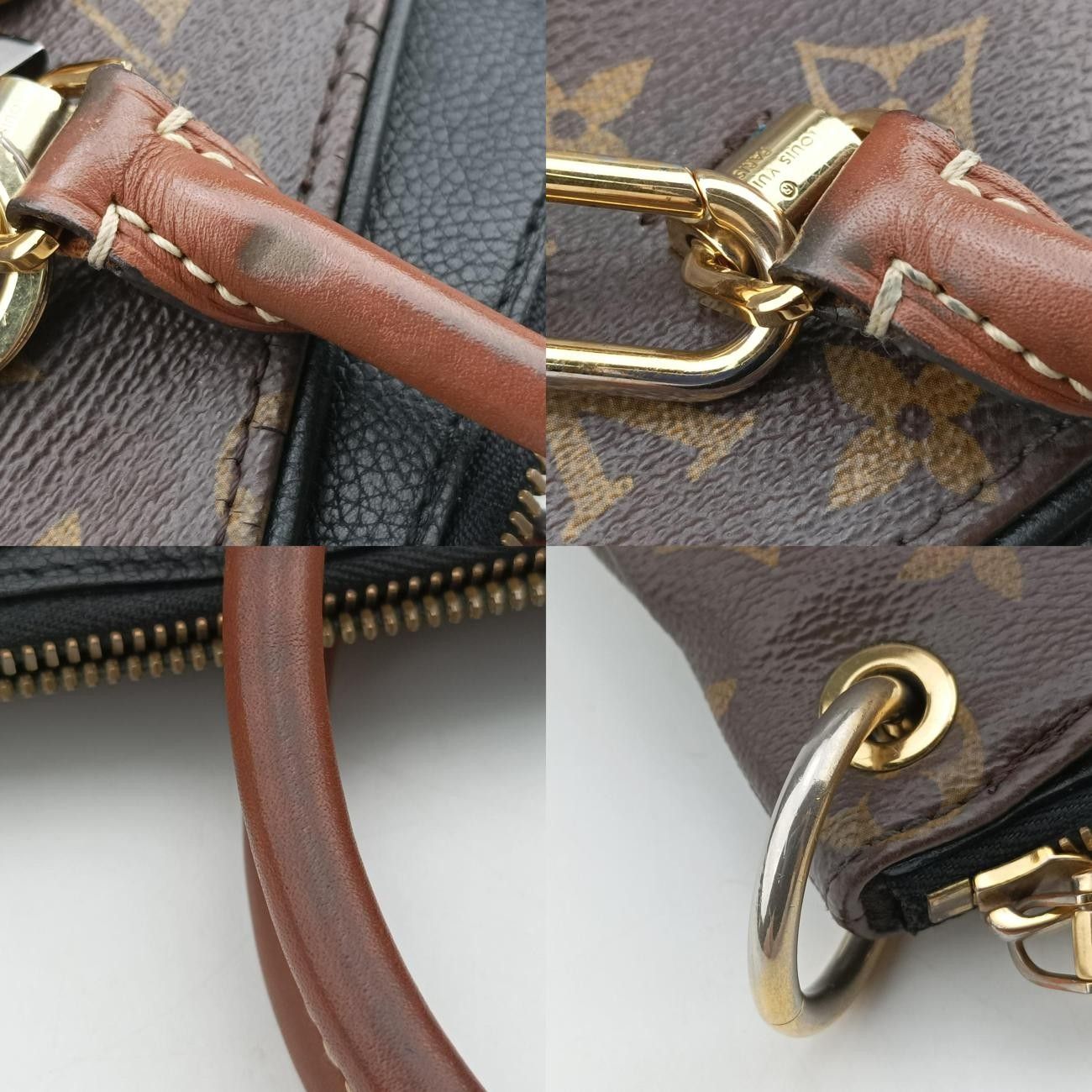 Vuittonパラスモノグラム ブラウン系×ノワールモノグラムキャンバス×カーフレザーM41064SN2115