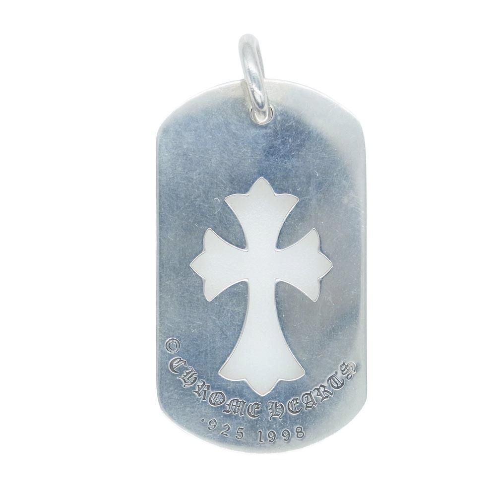 CHROME HEARTS クロムハーツ 原本無 D TAG LRG CO CRS カットアウト クロス ドッグタグ ラージ ペンダントトップ シルバー系 WWW_WOWDIGSITE_COM