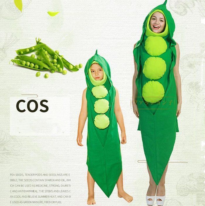 ハロウィン コスチューム 衣装 さやえんどう 野菜 子供 コスプレ衣装 えんどう豆 さやエンドウ 変装 エンドウ豆 女の子 男の子 食べ物コスプレ レディース メンズ イベント パーティー 文化祭 演出服 仮装 sOTC408