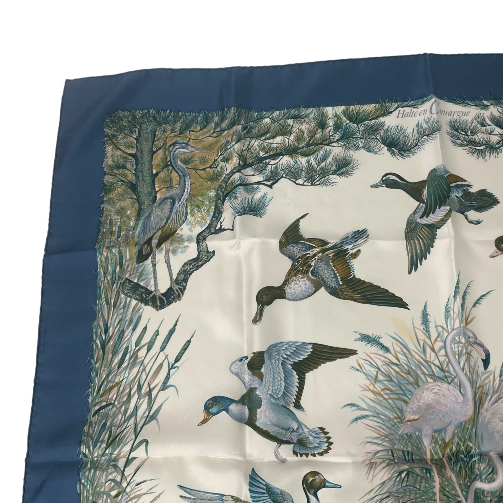 美品 HERMES エルメス カレ90 スカーフ シルク Halte en
