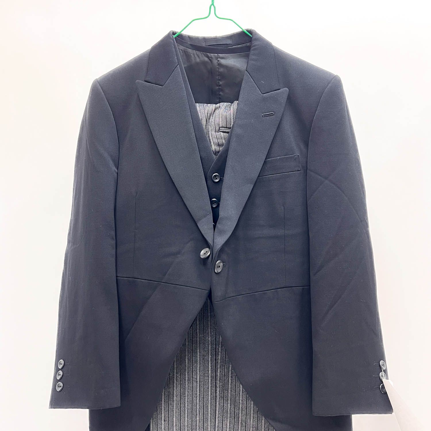 メンズ モーニングスーツ 3点セット AB3サイズ ウエスト約79〜91cm 結婚式 撮影衣装 MensSuits161