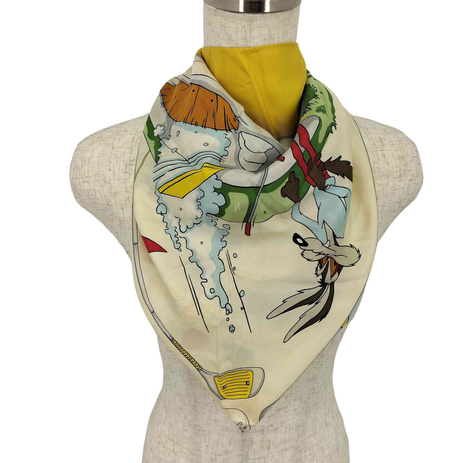 USED古着(ユーズドフルギ) シルク100 キャラクタースカーフ レディース 表記無 【中古】【ブランド古着バズストア】 ユーズドフルギ USED古着 シルク100 キャラクタースカーフ レディース