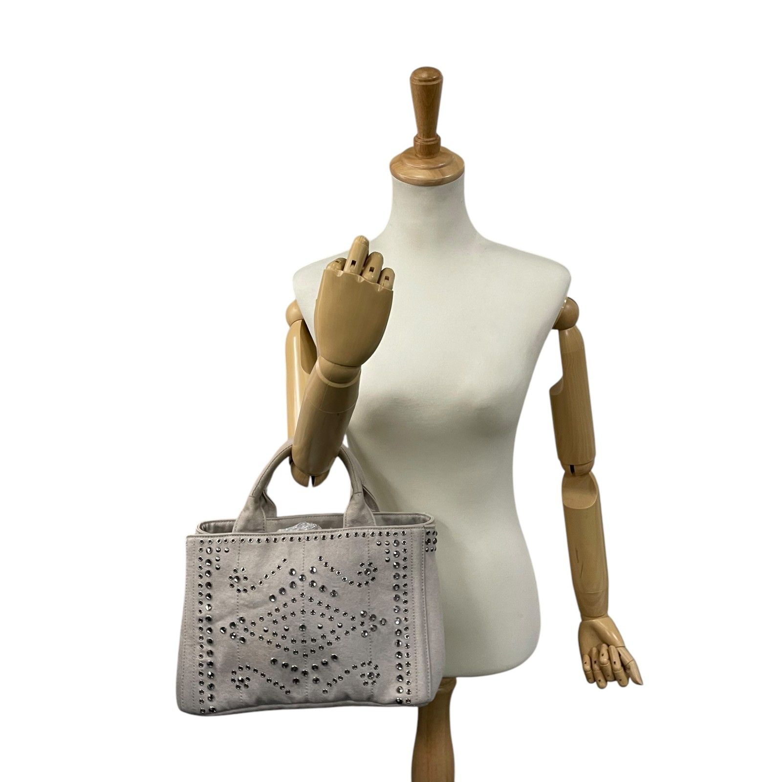 極美品✨ PRADA カナパ S 2way ショルダー付 スタッズ ビジュー PRADA プラダ カナパ スタッズ 美品 極美品✨ PRADA カナパ 2way