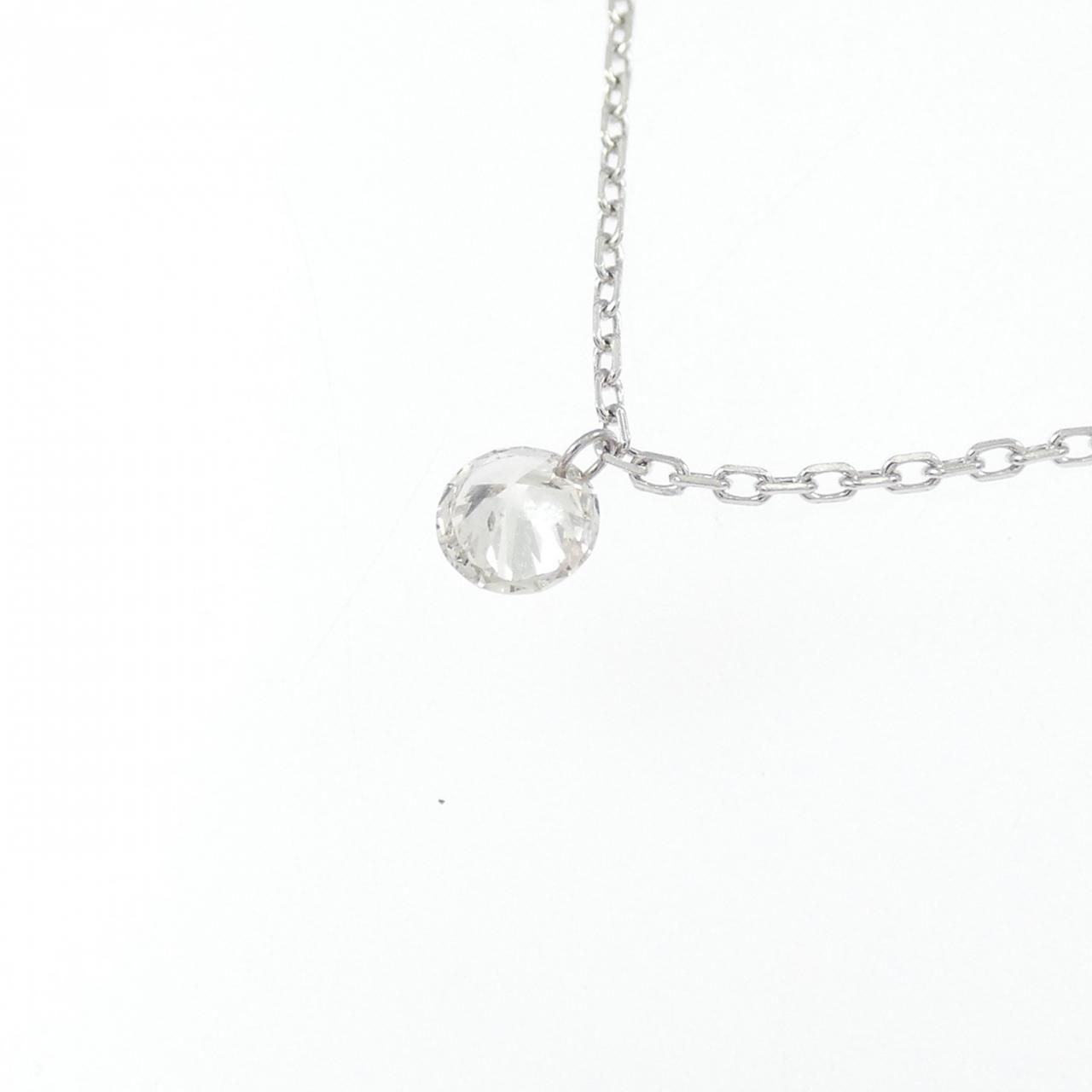 K18WG ソリティア ダイヤモンド ネックレス 0.15CT NICORILABO_COM