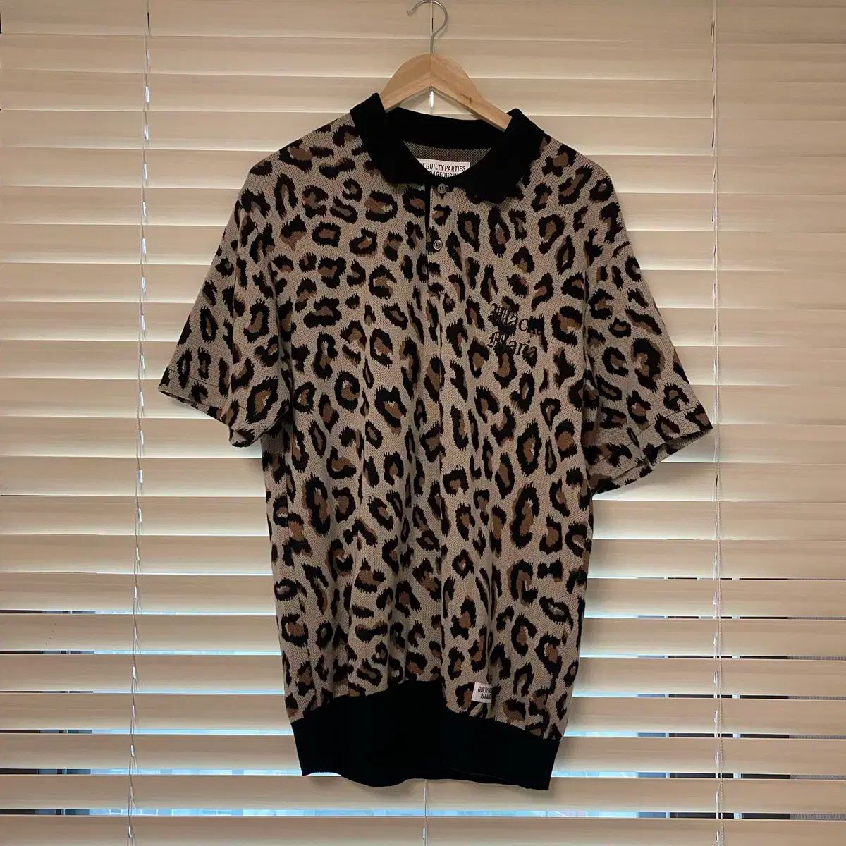 WACKO MARIA (ワコマリア) LEOPARD KNIT POLO SHIRT (レオパード