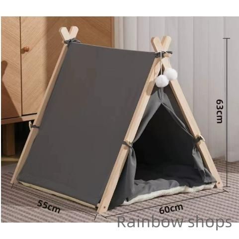 【のん】ティピ型ペットハウス ・ペット用木製トイレカバー 新品未使用】ペット用 ペットハウス ティピーテント ペット